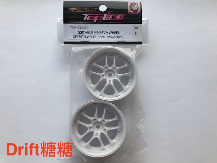 TDW-043WH TOPLINE SSR Minerva 仿真漂移轮毂 27mm宽 白色 4mm