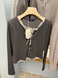 omelet蛋卷 现货特价～韩国2025洋气蕾丝拼接小衫+果绿色半身裙女