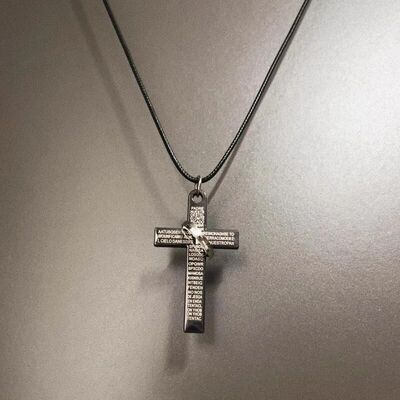 Heureusement复古十字架项链男潮酷嘻吊坠古着配饰简约百搭锁骨链