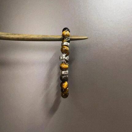 Vintage古着 虎眼石Tiger Eye Stone嘻哈ins手串小众手链手腕