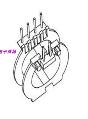ATQ23变压器磁芯骨架卧式4+2针电源磁芯骨架