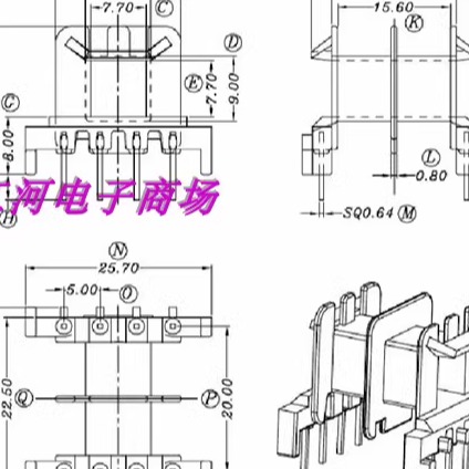 ef25变压器磁芯磁芯电木骨架