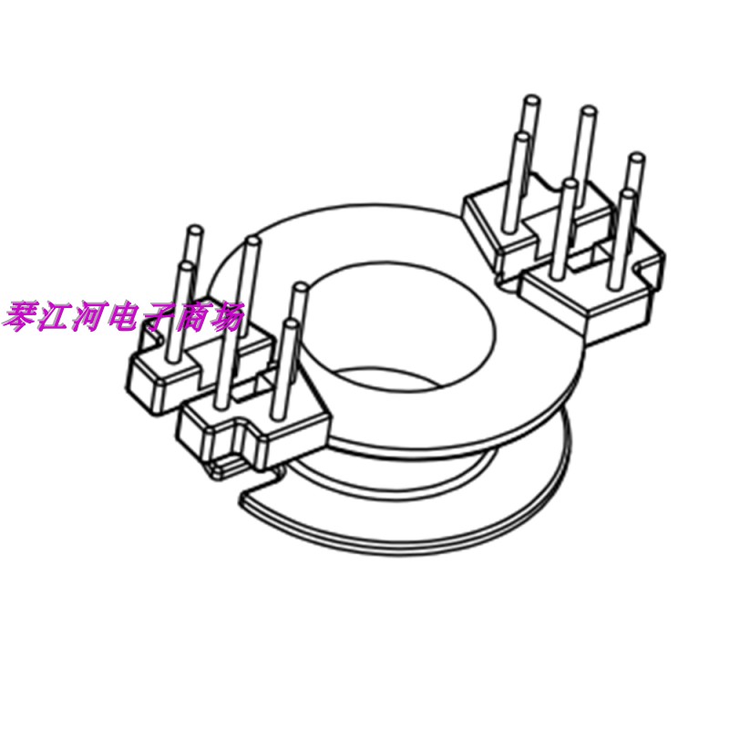 RM8变压器磁芯骨架RM8 矮尺寸骨架 6+6
