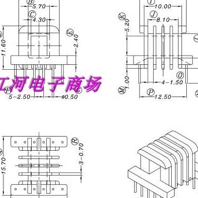 EE16变压器多槽骨架磁芯