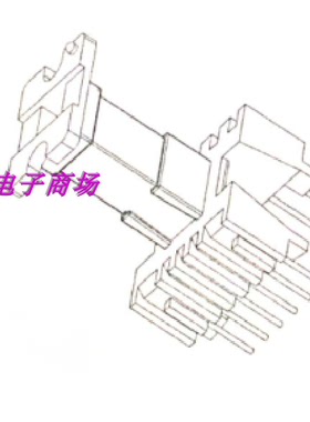 EEL16高频骨架磁芯Bobbin立式4+6带挡墙十套一包
