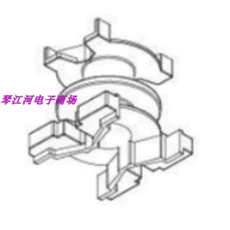PQ4040双槽高频变压器磁芯骨架