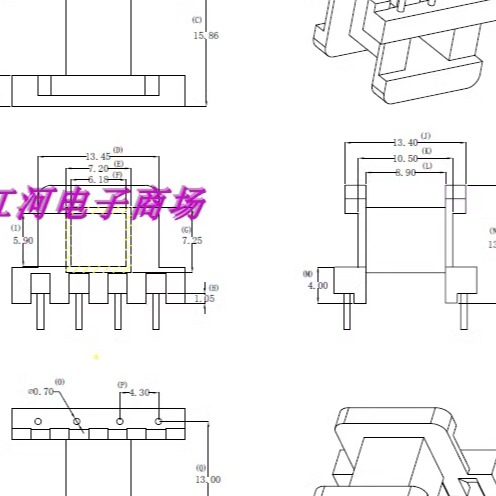 EE22高频电源变压器磁芯骨架