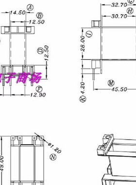 EE42变压器骨架磁芯EE4230加宽骨架磁芯EE42电源变压器磁芯骨架