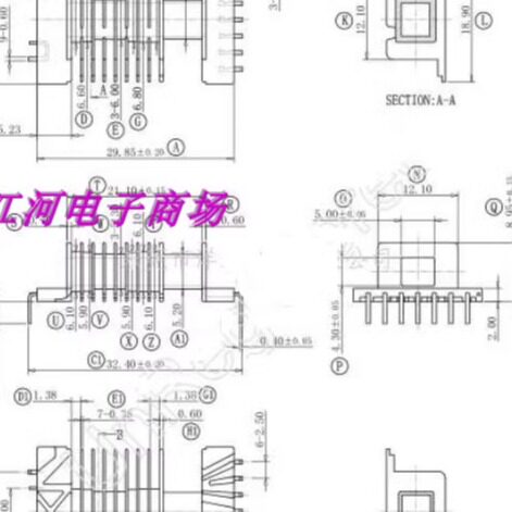 EEL19骨架磁芯多槽4+7针
