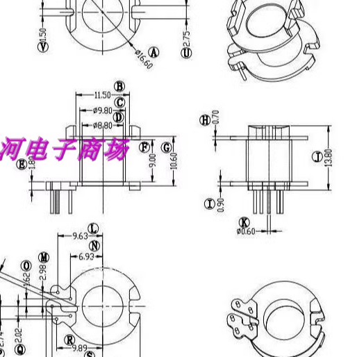 RM8高频变压器磁芯骨架