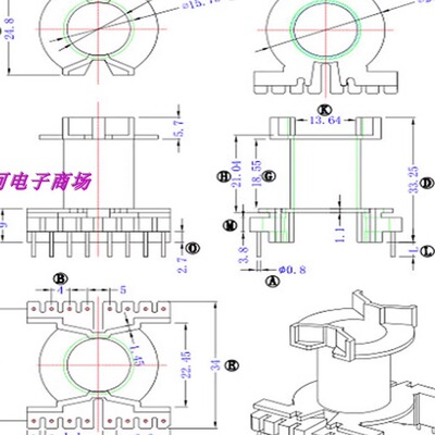 立式g-3216十套一包变压器磁芯