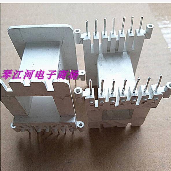 EE55B磁芯骨架EE55/21磁芯骨架加卧式骨架7+7白色塑胶骨架