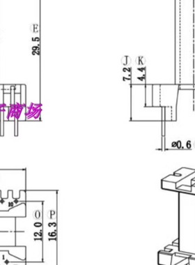 EEL19高频电源变压器磁芯骨架4+6