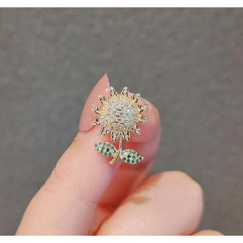 【奥特莱斯清仓捡漏一折专区】轻奢向日葵胸针outlets女配饰时尚