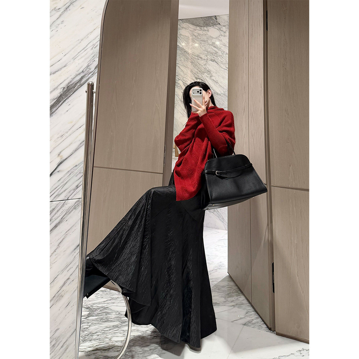 PAPERLLL辛间 摩登叙事 复古褶皱哑光垂感半身裙女冬A字大摆伞裙,女装/女士精品,半身裙,淘宝优惠券,粉丝福利购,淘宝优惠卷