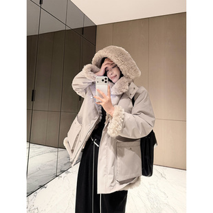 加绒连帽工装 美式 外套女冬保暖防风派克服 都市探索 PAPERLLL辛间