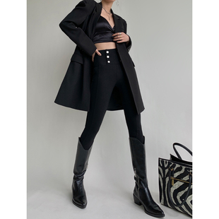 小脚铅笔黑色裤 PAPERLLL紧身高腰打底裤 秋冬季 2025爆款 子女新款