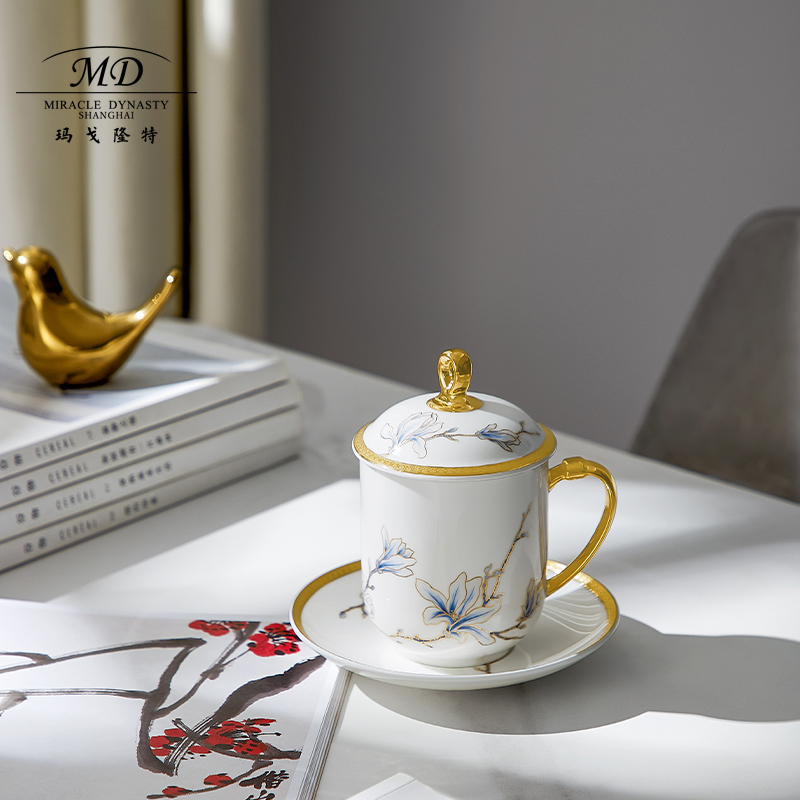 珐琅彩办公家用中式茶杯陶瓷