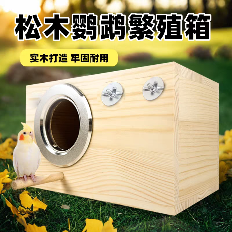 实木鹦鹉繁殖箱松木鸟窝保暖孵化箱虎皮牡丹玄凤专用耐用宠物用品,宠物/宠物食品及用品,鸟窝,淘宝优惠券,粉丝福利购,淘宝优惠卷