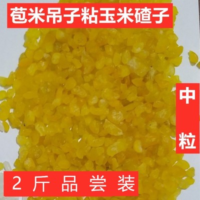 25年玉米碴子东北五常粘苞米吊子糯大碴子中粒2斤品尝装