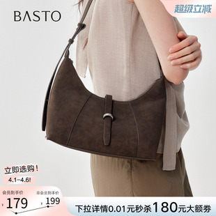 复古腋下包时尚 潮流单肩斜挎包女TY094DX5 商场新款 百思图冬季