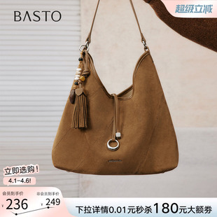 miu系托特流浪包hobo生日礼物女包包X3751CX5 百思图秋冬商场新款