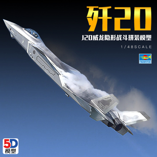 飞机 拼装 05811 中国歼二十威龙隐形战斗机 5D模型 小号手