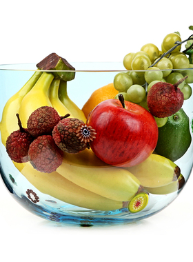 Homix Millefiori手工玻璃碗大沙拉碗水果盘