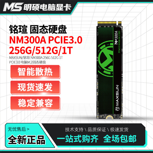 MAXSUN/铭瑄 NM300A 256G 512G 1T PCIE3.0 电脑M.2固态硬盘