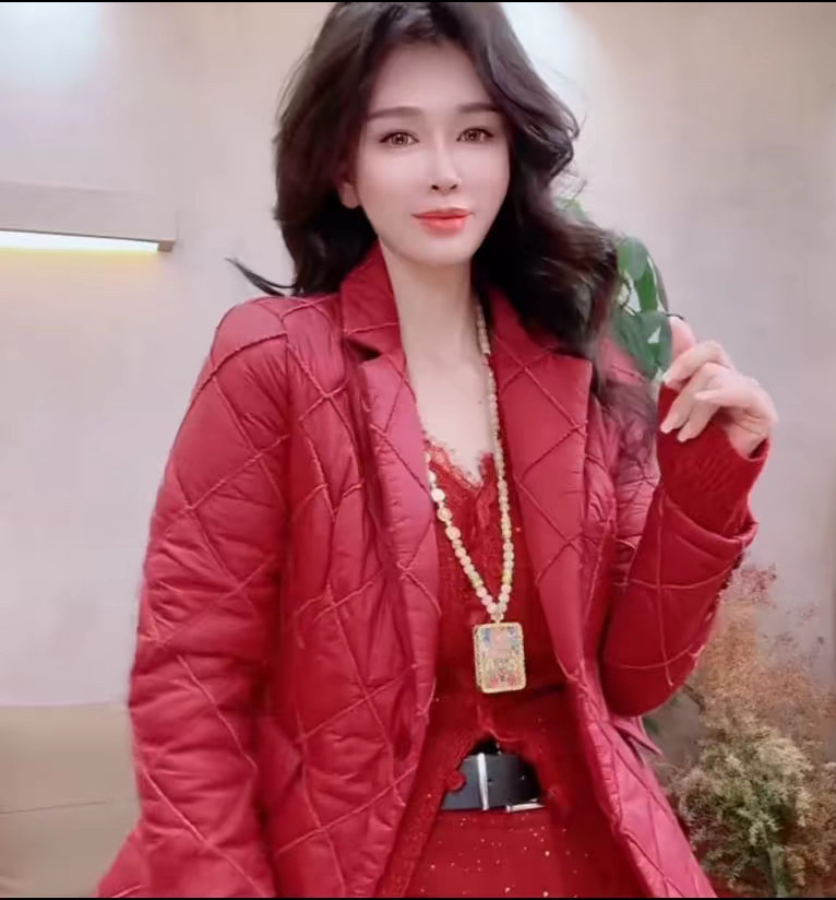 欧货时尚菱形格薄棉西服外套女2025春秋新款韩版显瘦棉衣棉服上衣