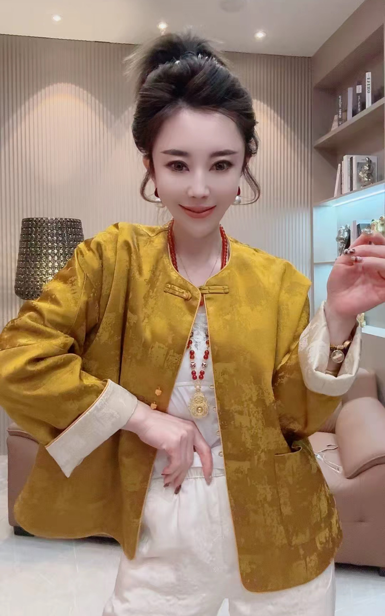 新中式国风盘扣醋酸真丝提花拼色宽松薄棉外套女2026秋冬棉服上衣,女装/女士精品,上衣,淘宝优惠券,粉丝福利购,淘宝优惠卷