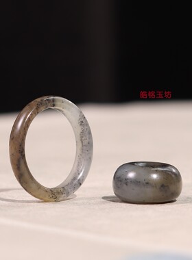 新疆和田玉17号戒指子母扣项链