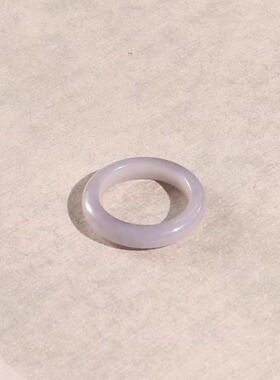 天然和田玉烟紫16号戒指带证书