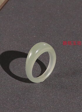 和田玉馒头戒指12号百搭叠戴款