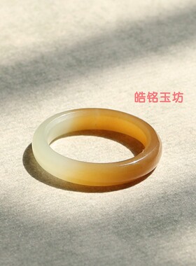 和田玉且末糖14号平安戒带鉴定