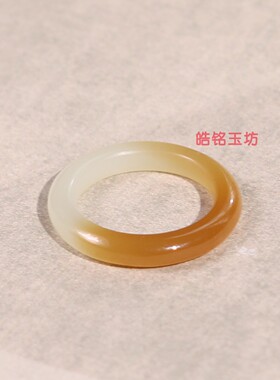 和田玉且末糖14号平安戒带鉴定