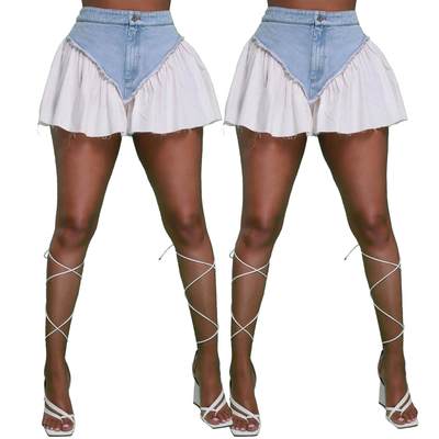 2023 elastic denim shorts for women sexy trendy light pants