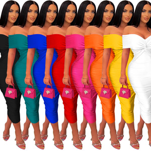 2024 new fashion women's strapless party dress sexy skirt