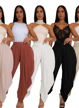 2025 Solid color sexy casual pants women's fashion Trousers