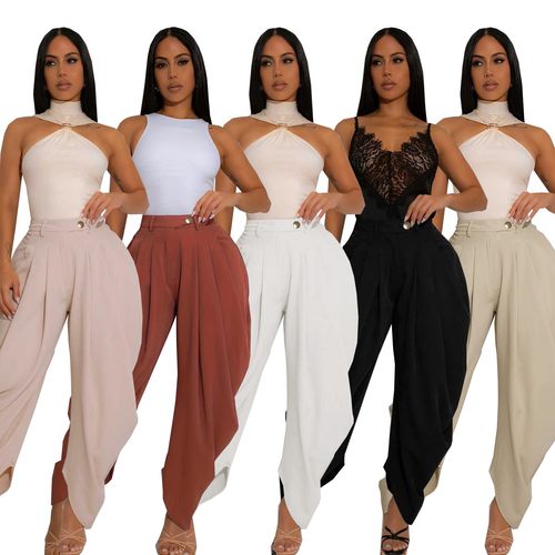 2025 Solid color sexy casual pants women's fashion Trousers