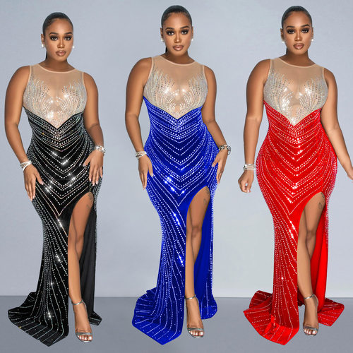 New fashion women sexy party skirt Mesh Hot Drill dress eBay