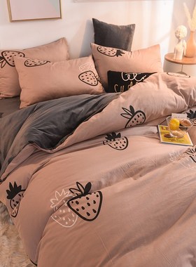 夏北欧小清新绿色芭蕉叶1.8床上四件套床单被套学生宿舍1.2三件套