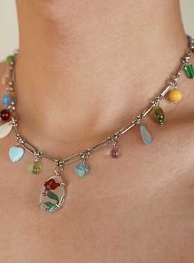 美人鱼手绘系列灵动小众时尚项链