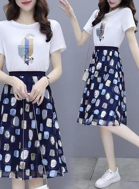 小个子套装连衣裙女夏蕾丝网纱裙