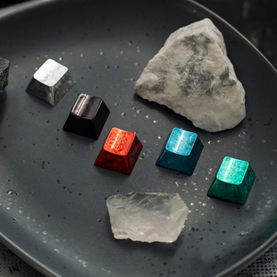 玄晶键帽金属质感个性无刻冰花PBT客制化原厂高度wooting60he夜魔