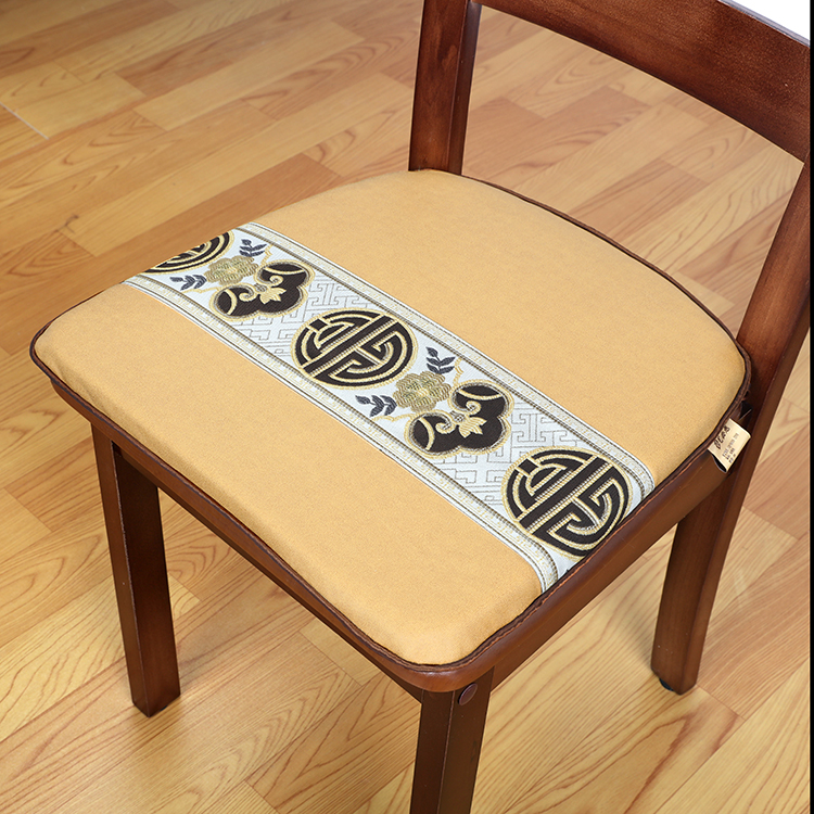 新中式餐椅椅子坐垫红木沙发坐垫防滑垫家用实木餐桌椅垫可定制