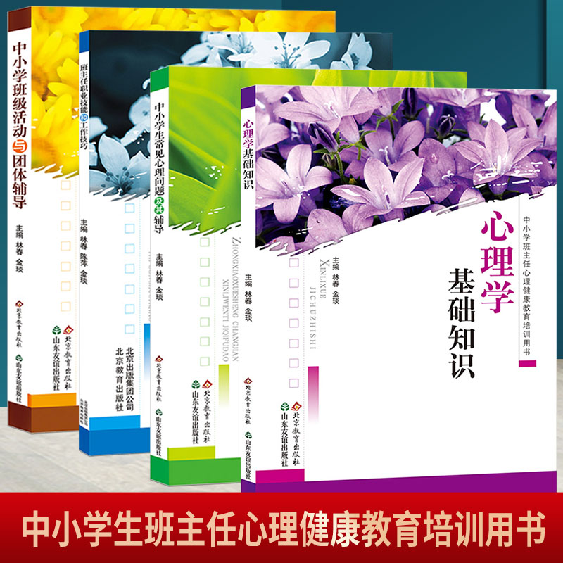 中小学班主任心理健康教育培训用书全套4本 加强学生心理健康教育职业技能与工作技巧提高学生心理素质班级活动与团体辅导教师用书