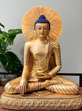纯铜鎏金迦叶释迦牟尼25岁等身佛