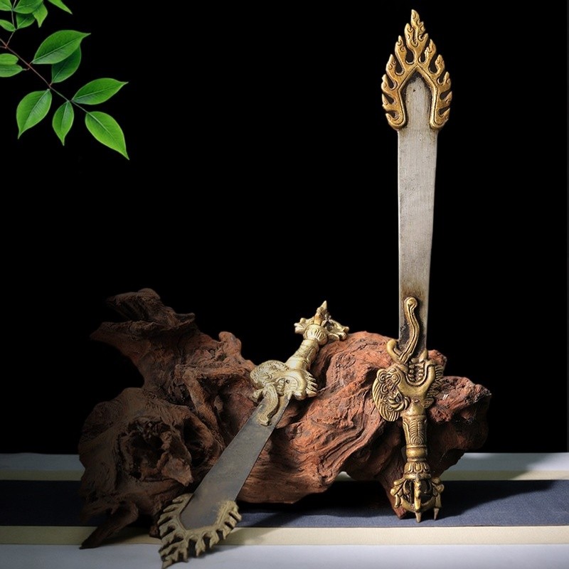 尼泊尔手工文殊剑黄铜智慧宝剑