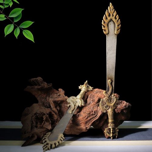 尼泊尔手工文殊剑黄铜智慧宝剑